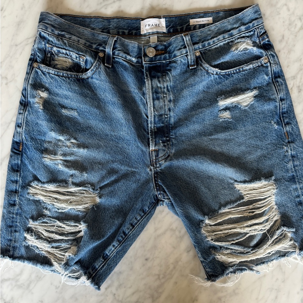 FRAME Le Slouch Bermuda | Size 30 Riverrun Wash | Only worn a few times